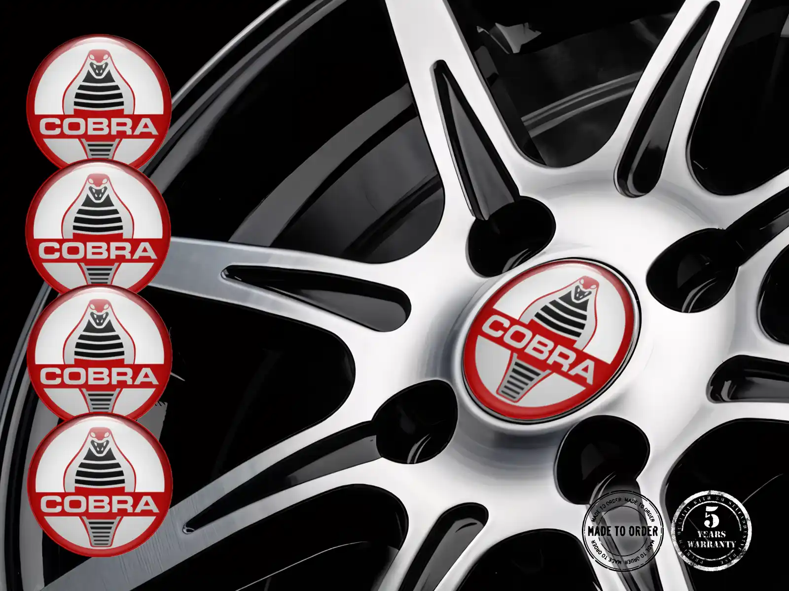 Shelby Radaufkleber Logo Hochwertige Epoxy-Edition